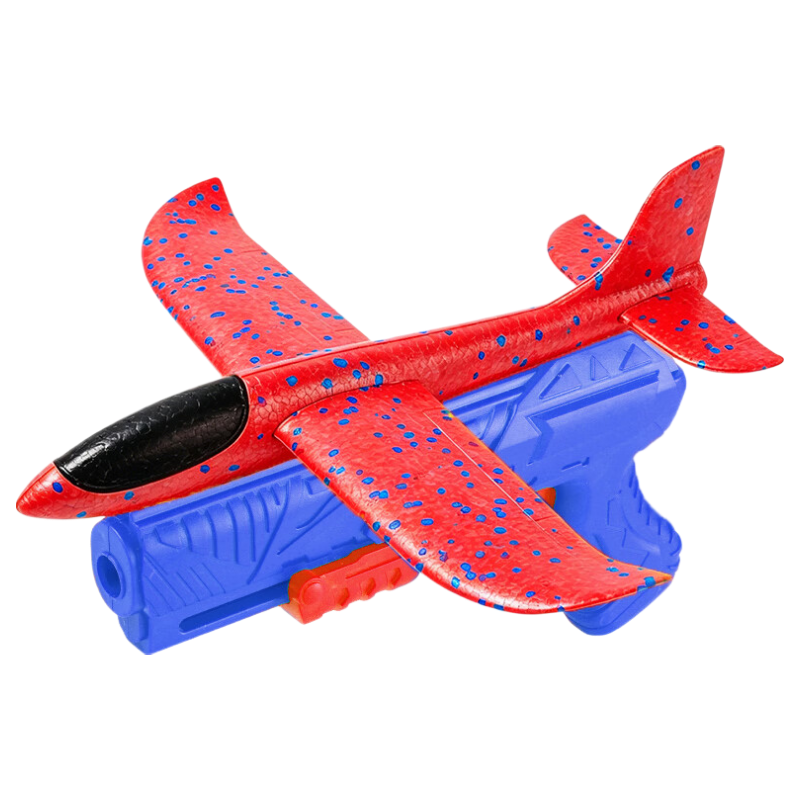 Babamama Foam Ejection Airplane Toy, Children's Outdoor Toy for Boys And Girls, Kite Gun with Shooting Functio