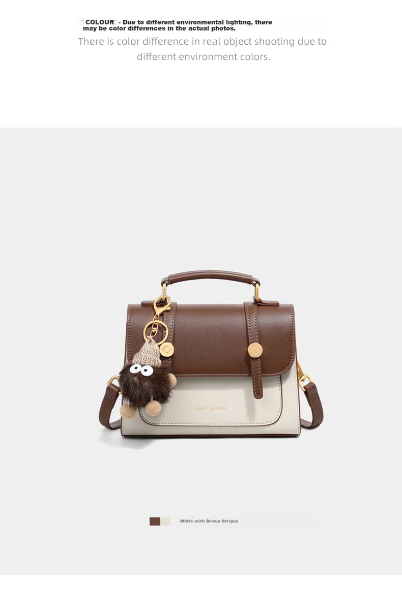 Viney Women's Handbag, Cowhide Crossbody Cambridge Bag, Light Luxury Shoulder Small Square Bag, Birthday Gift for Wife on May 20th, Present for Girlfriend 12