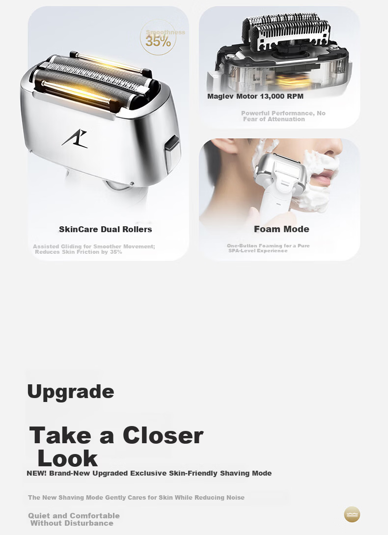 Panasonic New Little Hammer 4.0 Electric Shaver Reciprocating Smooth Dual Roller Skin-Friendly Portable Razor LM37 White 2026 New Model Gift for Boyfriend Birthday Price Guarantee 618 5