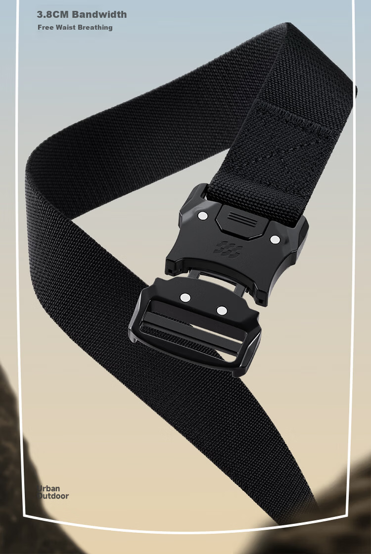 HLA Men's Tactical Buckle Belt Versatile Fashion Waistband Anniversary Birthday Gift for Boyfriend Gift Box Set 2