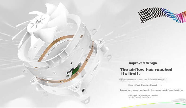 IN WIN ASE120P White 12cm ARGB Computer Case Fan, Single Pack (PWM Intelligent Speed Control/ARGB Motherboard Aura Sync/Dual-Sided Lighting Effects/Wise Daisy-Chain) 5