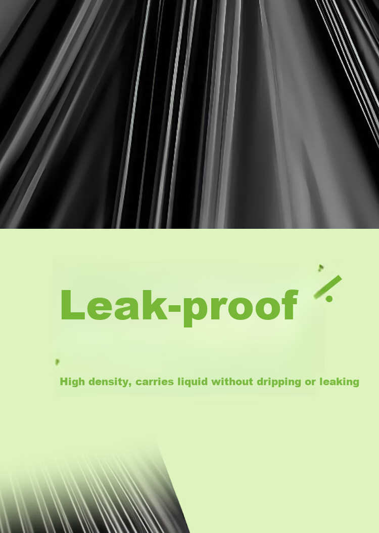 Lide Biodegradable Flat Large Garbage Bags Large Size Sanitation Commercial Household Kitchen Extra Thick 4-Layer 60x80cm 50pcs 13