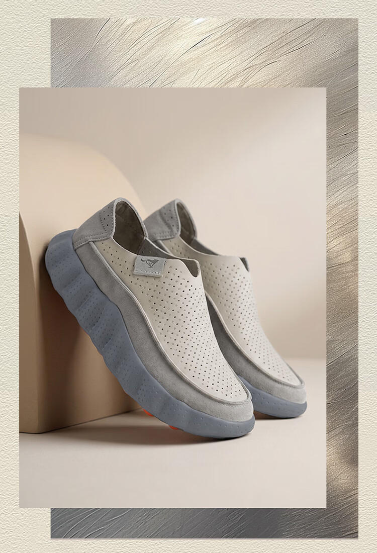 Seven Wolves Summer Breathable Men's Shoes 2026 New Style Perforated Hollow Slip-On Lightweight Comfortable Sports Sandals 30