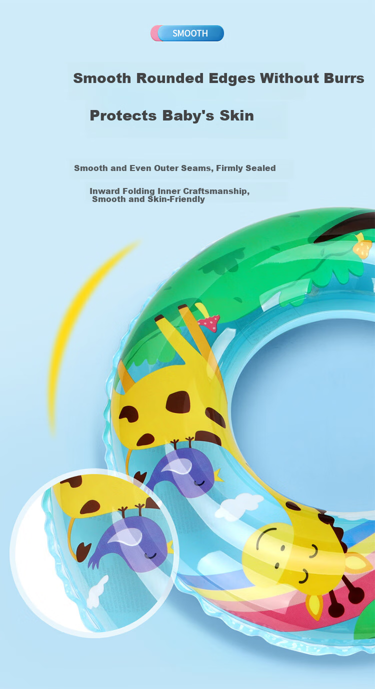 Kingpou Kids Underarm Swim Ring Boys and Girls Swimming Float Mermaid Design Y303 Size 70# 5