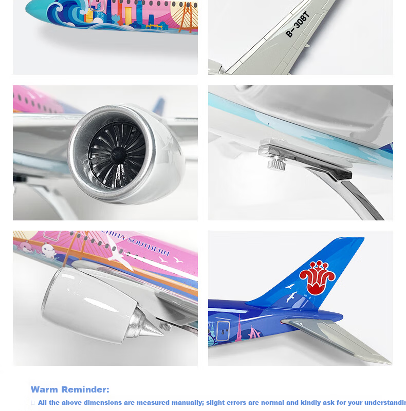 CHINA SOUTHERN Airplane Model Passenger Aircraft Static Display A350-47 Vitality Bay Area Children's Day Gift 11