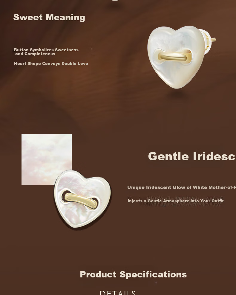 HEFANG Mother-of-Pearl Button Clavicle Necklace Luxury High-End Jewelry [Birthday Gift for Girlfriend Wife] 10