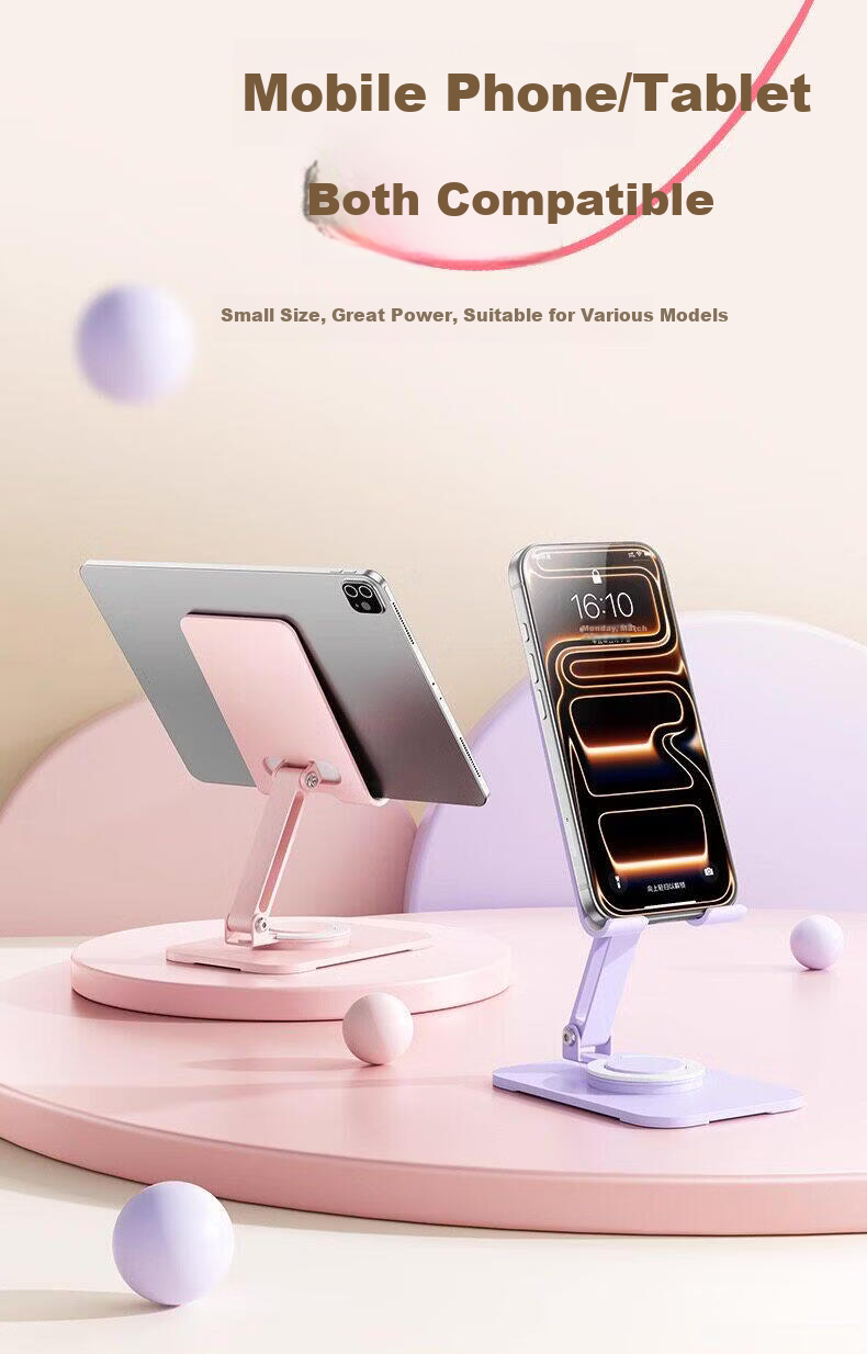 Sihuan Ke 360° Rotatable All-Metal Desktop Phone Stand Adjustable Foldable Multifunctional Dopamine Holder for Mobile Phones and Tablets iPad 5