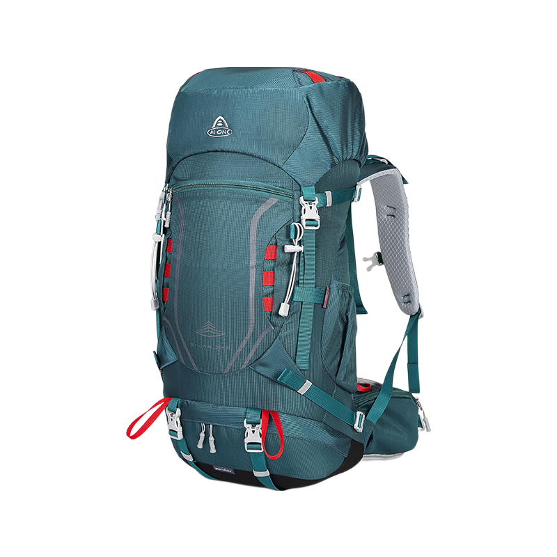AiWang Women's Oxford Cloth Hiking Backpack Men's Outdoor Suspension Carrying Large Capacity Travel 35+5L Bi You Green