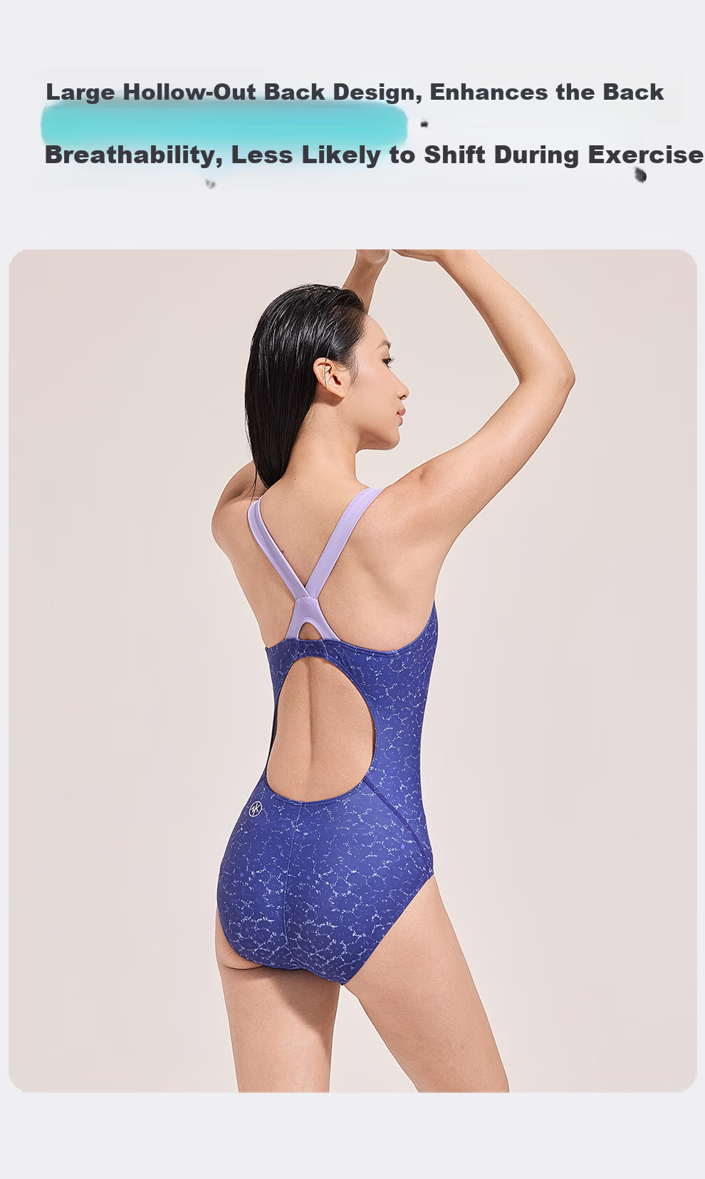 ZOKE Women's One-Piece Triangle Racing Swimsuit Slim Fit No Water Pocket 126301138 Dark Purple Leopard Print M 4