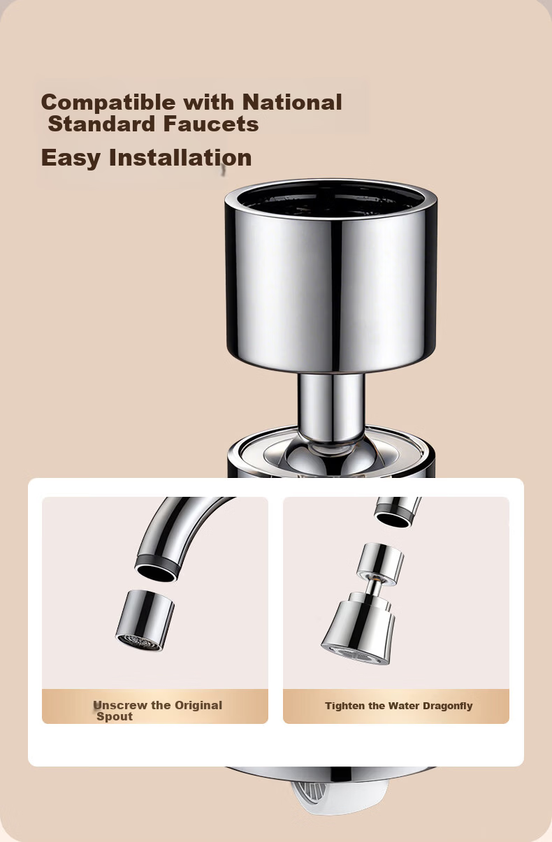 WUZORY [Germany] Faucet Splash Guard Extender Aerator Kitchen Faucet Booster Universal Connector 7