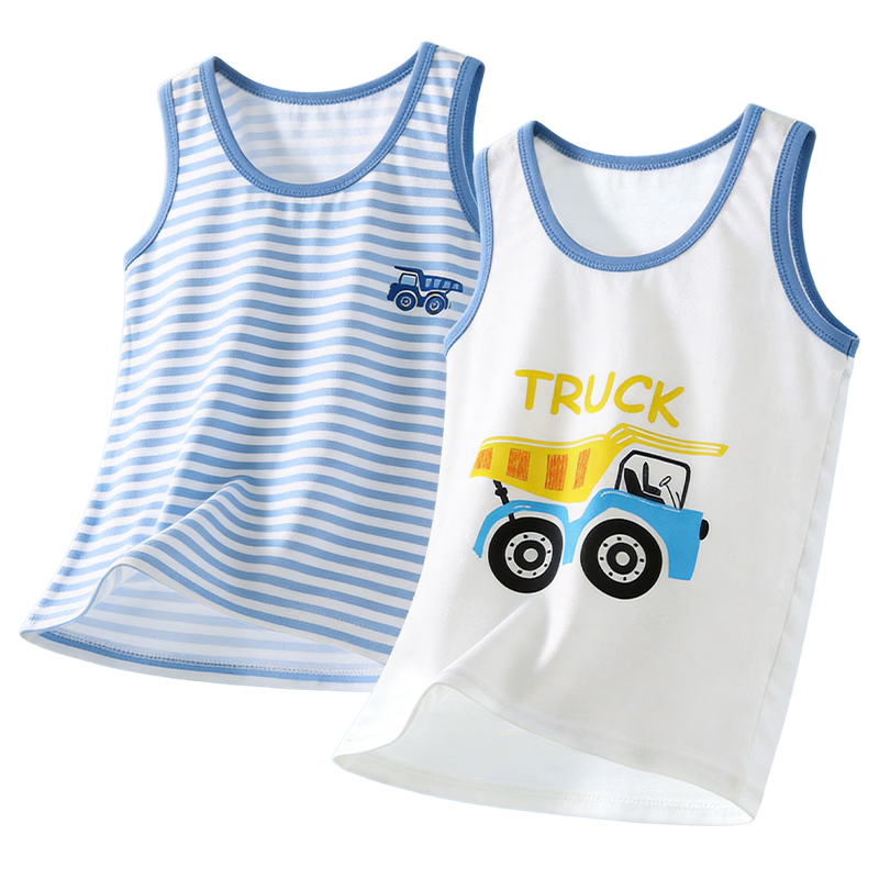 Hodo Kids Cotton Summer Vest Thin Boys Baby Toddler Innerwear Pajamas Homewear