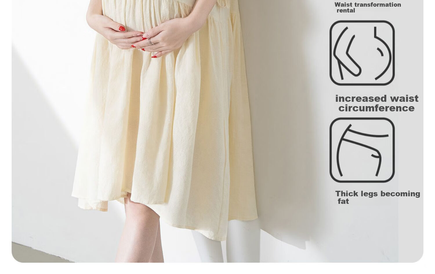 JOYNCLEON Maternity Dress Summer French Style Loose Black Long Dress Pregnancy Clothes Black XL Jly156790 10
