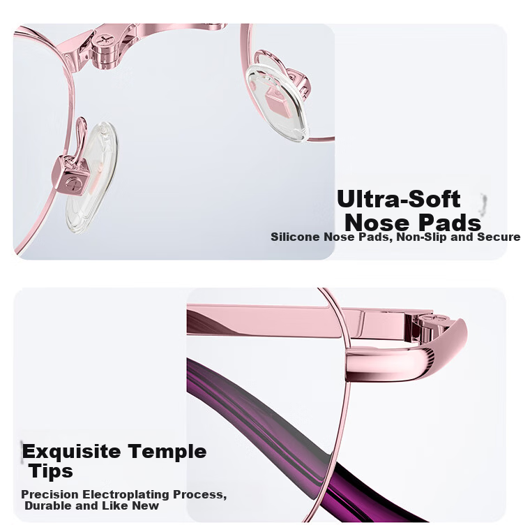 Mr.PuTian Women's Genuine Reading Glasses Anti-Blue Light Fashionable Youthful Foldable Portable +2.50 Diopter 12