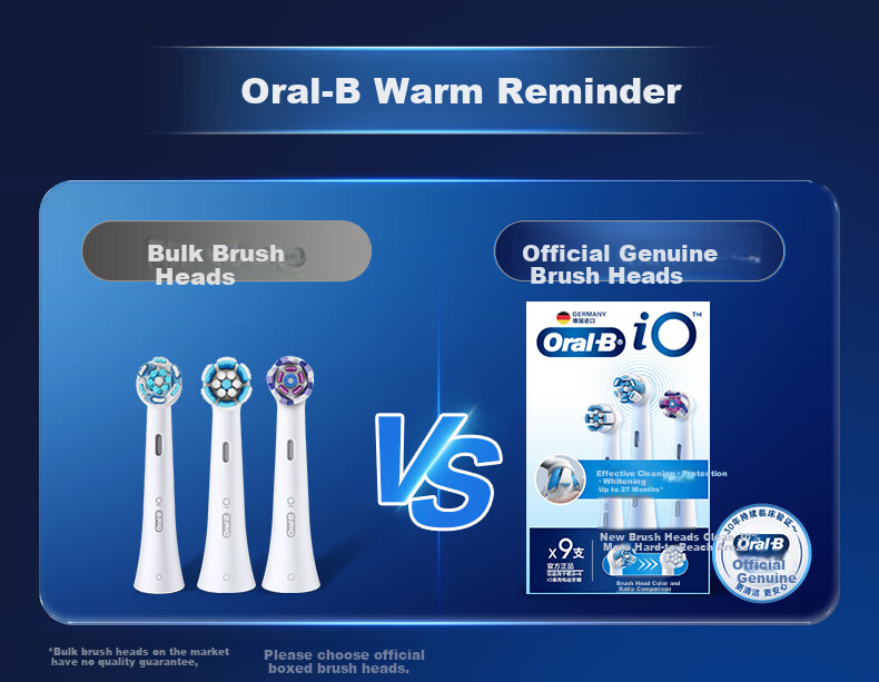 Oral-B German Imported Adult Electric Toothbrush Heads Original IO Series, Premium Deep Cleaning Brush Heads 2-Pack, White CW-2, Oral Care Gum Protection [Genuine Brush Heads] 5