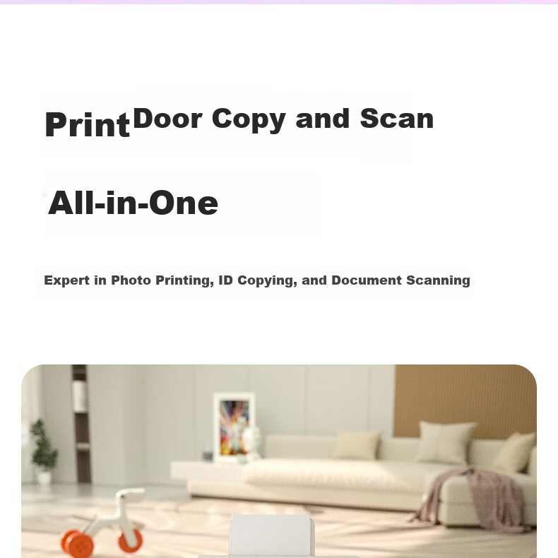Deli AI Home Printer 3-in-1 Color Error Correction Wireless Mobile Copy Scan Inkjet Photo Printer 10