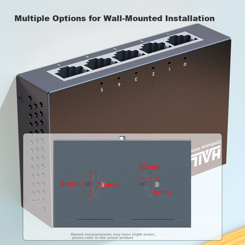 HAILE Haile 5-Port Full Gigabit Switch Enterprise-Level Unmanaged Switcher Monitoring Network Ethernet Splitter Home Dorm Router HG-2300S-5T