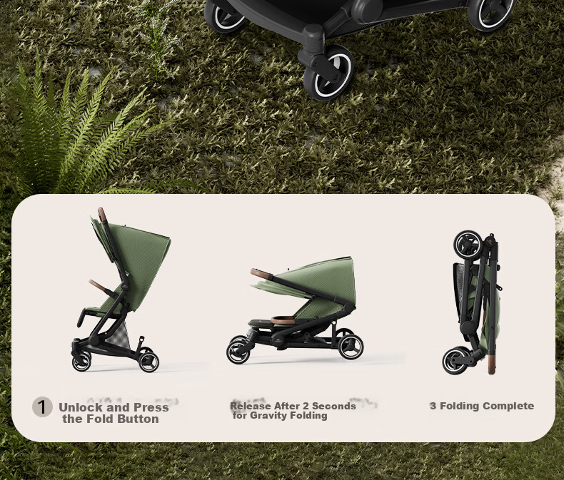 YEEHOO Youxing Baby Stroller Lightweight High-View Shock-Absorbing Reclining Seat Gravel Gray 2