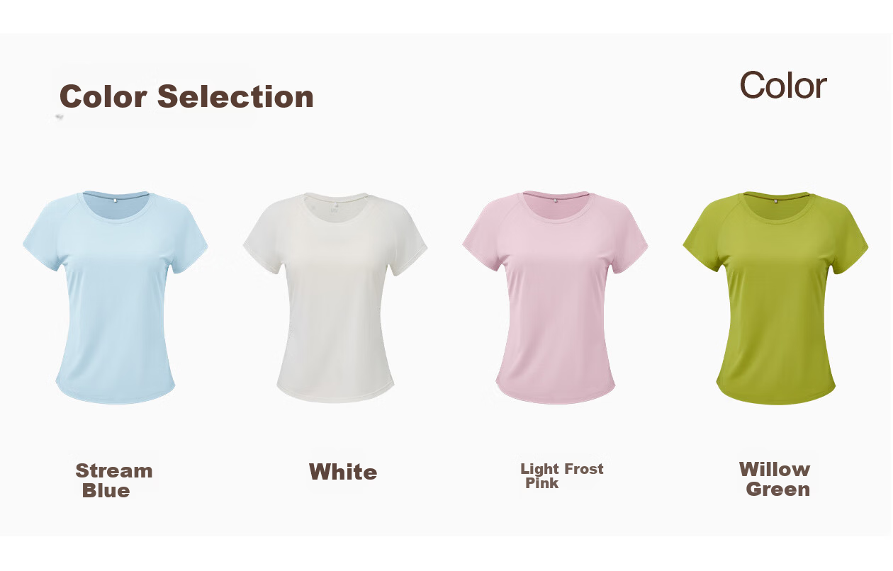 VFU Sports Short Sleeve Quick-Dry Breathable Professional Training Running T-Shirt Lightweight Yoga Wear 2026 New Style Creek Blue S 8