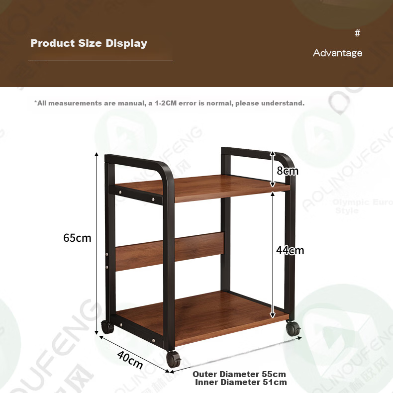 Olynp Wind Floor Storage Rack Printer Stand Multi-layer Mobile Storage Shelf Simple Host Rack 18