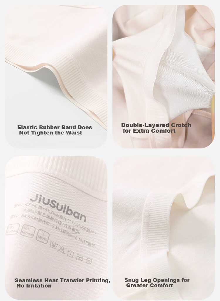 Jiusuiban First Wear No-Wash Children's Underwear Girls 7A Antibacterial Milk Cotton Briefs Large Kids Silk Crotch Travel Shorts 10