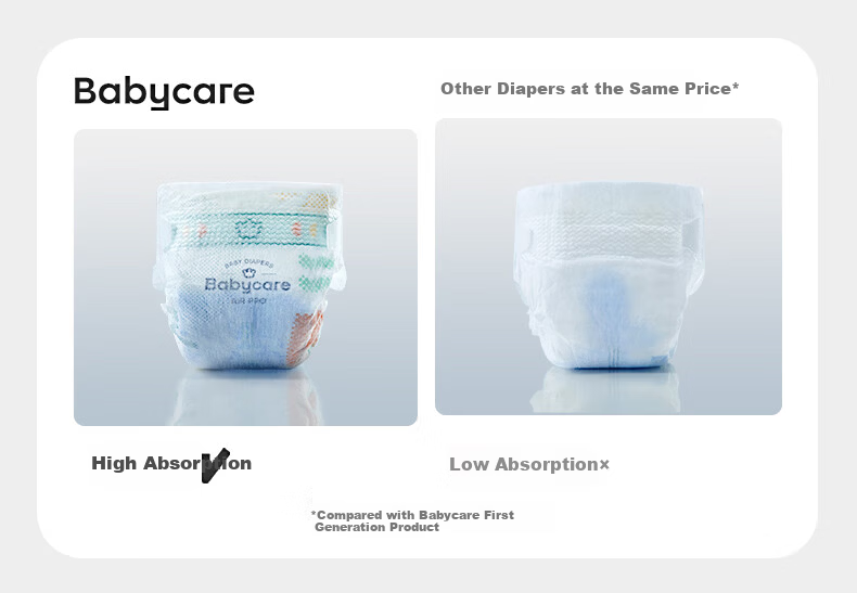 Babycare Airpro Diapers, Mini Pack, M Size, 28 Pieces (6-11kg), Baby Diaper, Summer Ultra-Thin And Breathable 14