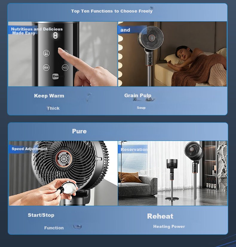 DIAMOND Air Circulation Fan Electric Fan Home Oscillating Pedestal Fan High Wind Ultra-Quiet Living Room Bedroom Fan 2503J with 10% Off for Top Streamers 4