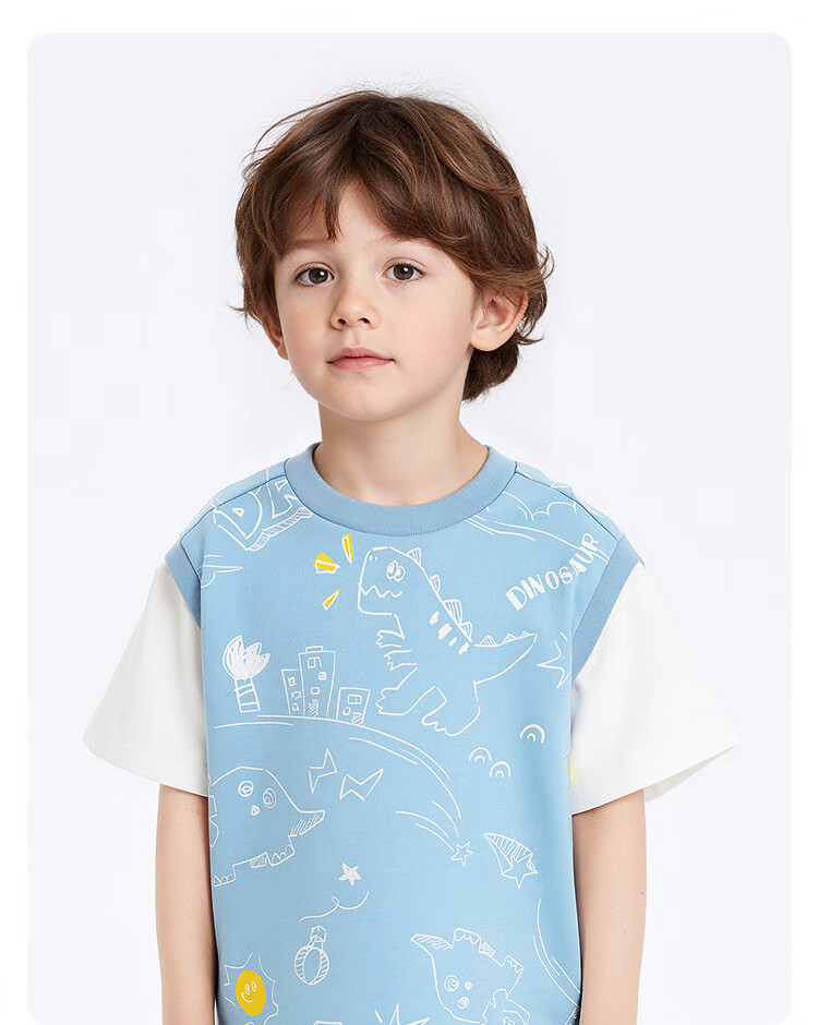 Balabala【balaOne】Kids Short Sleeve Set Boys and Girls 2-Piece Summer 2026 Quick-Dry Sun Protection 42