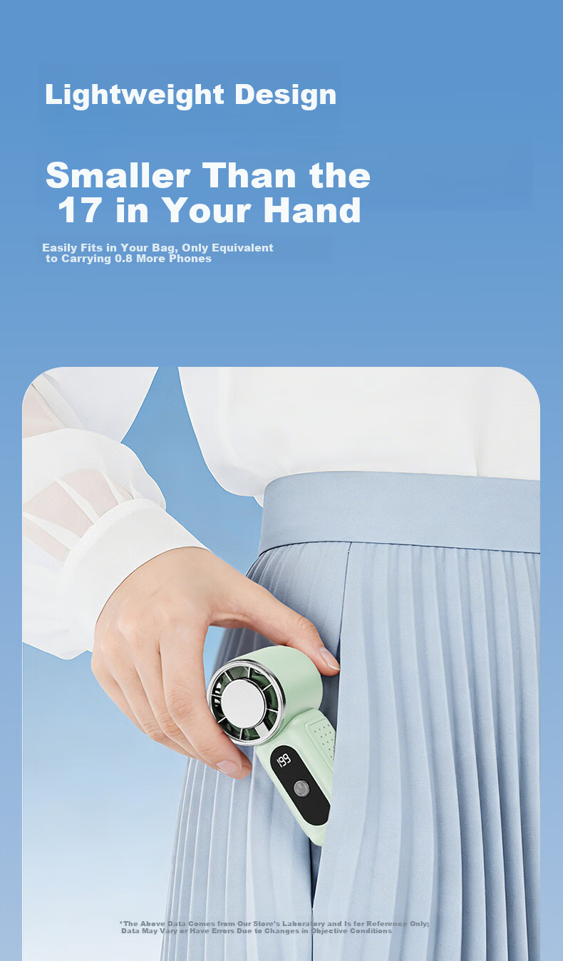 KOVOL 199-Level Ice Compress + Cooling Mini Air Conditioner Handheld Fan Semiconductor Silent Mini USB Rechargeable Portable Desktop Office Student Dorm Cooling Device 7