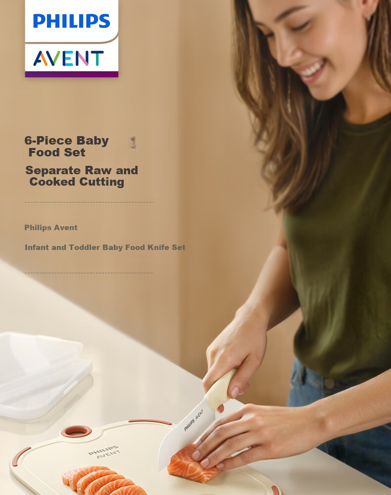 AVENT Philips Baby Ceramic Portable Food Container Set for Meat and Vegetables [5-Piece Set] Children's Lunch Box 1