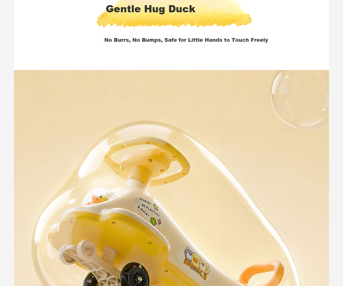 Le Little Yellow Duck Children's Twist Car 1-3-8 Years Old Baby Toy Boys and Girls Birthday First Year Gift Glide Scooter 24