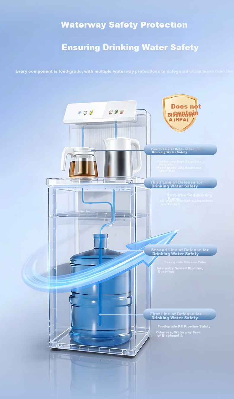 TRULIVA Tea Bar Machine Living Room Home Water Dispenser Remote Control Smart Tea Bar Cabinet Bottom-Load Water Bucket Fully Automatic Vertical Electric Kettle Multifunctional Tea Maker National Subsi 7