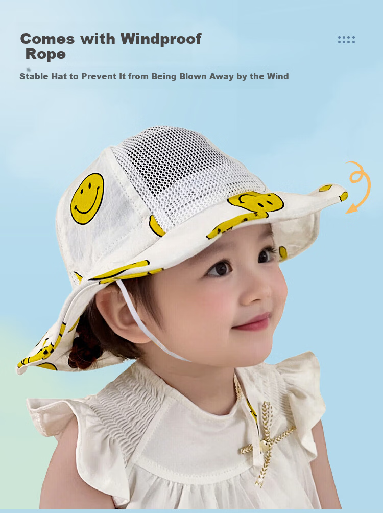 9i9 Baby Summer Mesh Fisherman Hat Sun Protection Breathable Bucket Hat for 0-2 Years A160 Blue 6