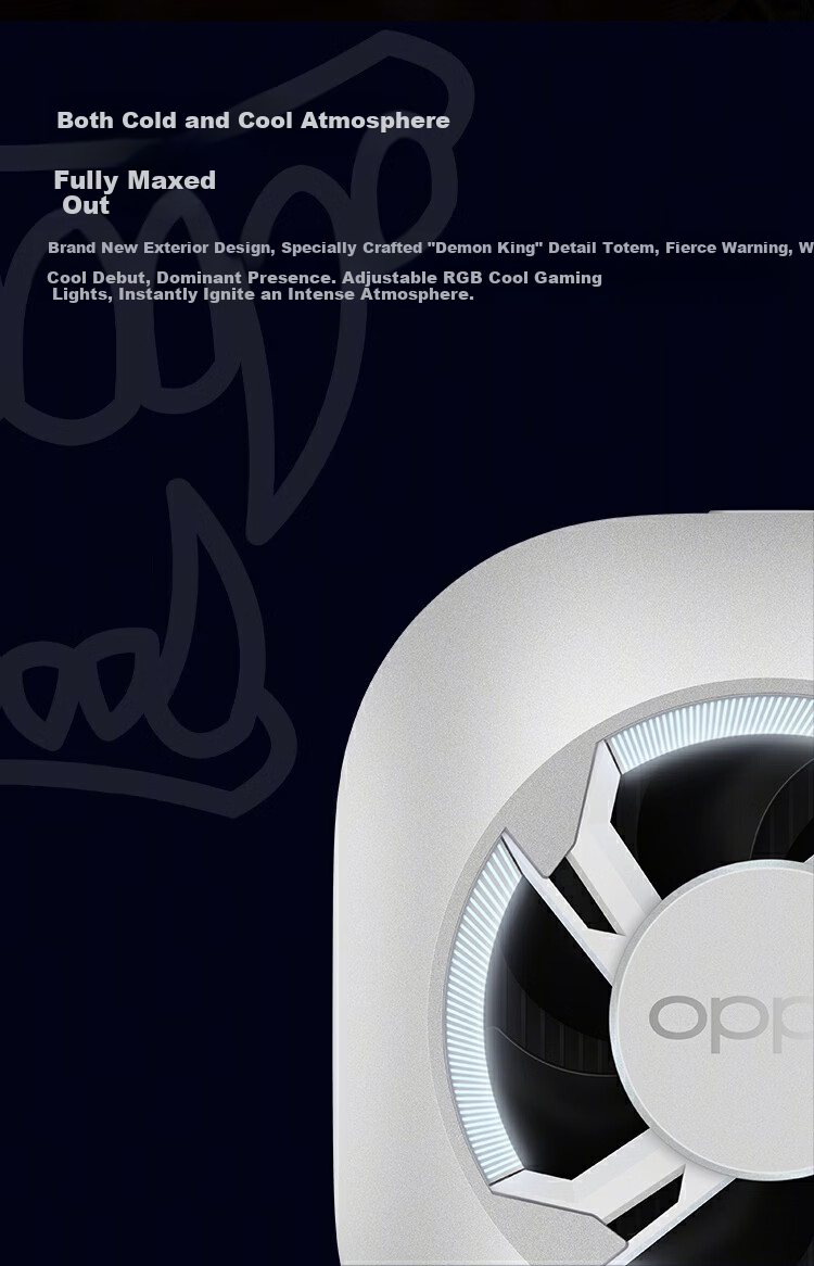 OPPO Magnetic Ice Card Cooler Cloud Mist White Low Noise Dual Gear Ultra-thin Ultra-light Stylish Compatible with OPPO OnePlus Huawei iPhone 17 Series 10