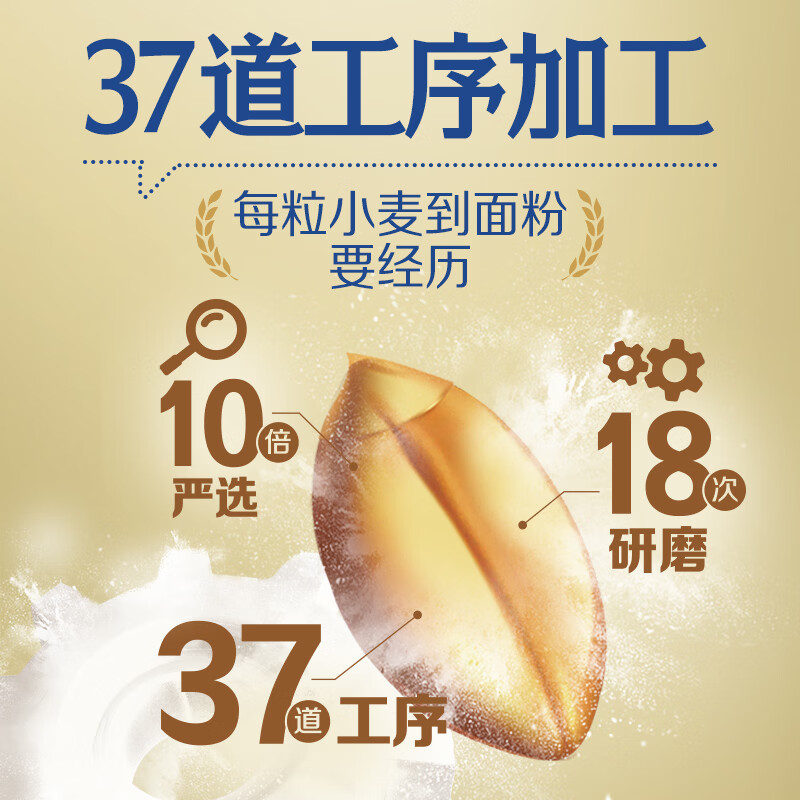 福临门河套平原雪花小麦粉5斤  中筋面粉