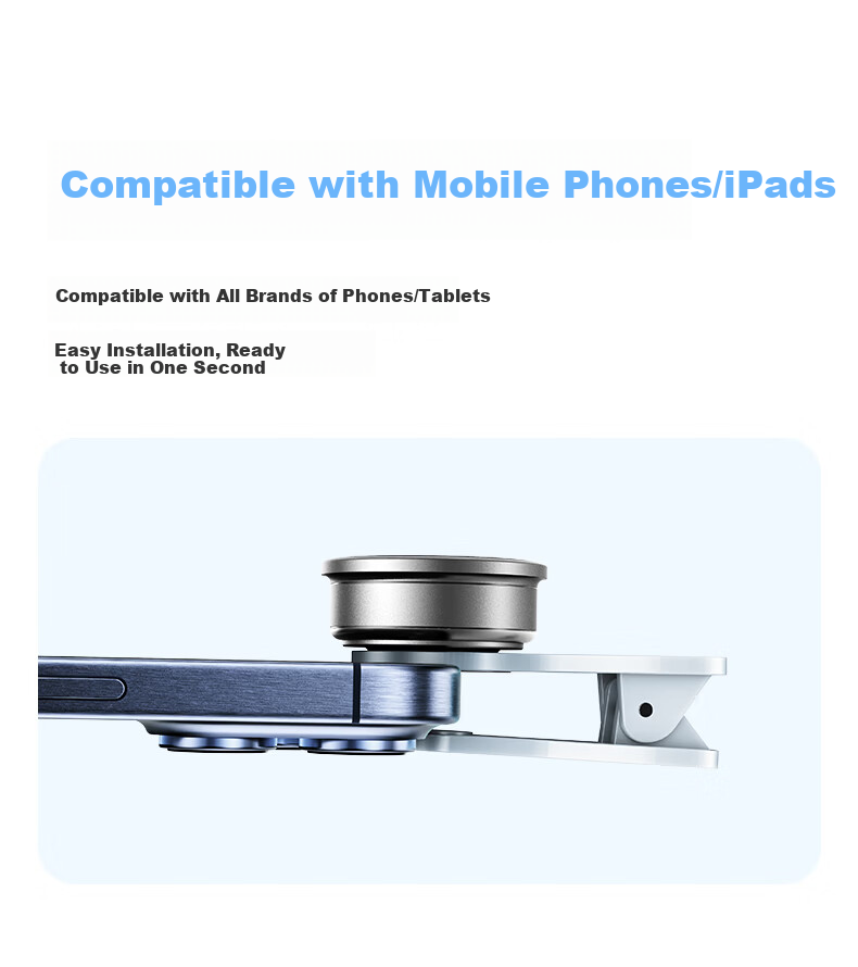 Shuotuo Wide-Angle External Phone Lens Professional Ultra HD Camera DSLR-Level Macro Front Camera Photography Assistant Live Streaming Telephoto Lens 7
