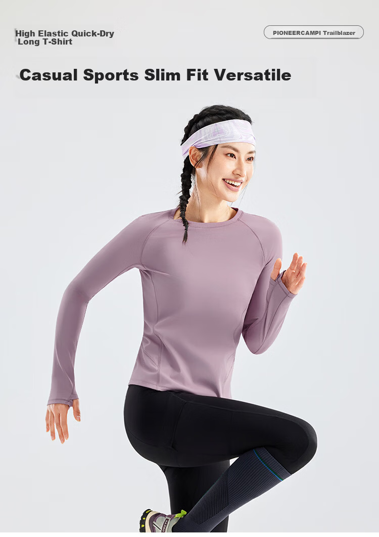 Toread Women's Quick-Dry Outdoor Breathable Lightweight Moisture-Wicking Long Sleeve T-Shirt for Spring and Summer Running Hiking Base Layer 1