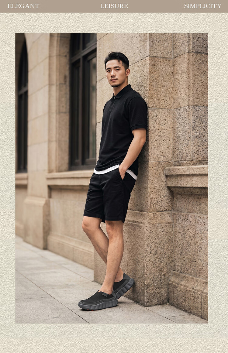 Seven Wolves Summer Breathable Men's Shoes 2026 New Style Perforated Hollow Slip-On Lightweight Comfortable Sports Sandals 25