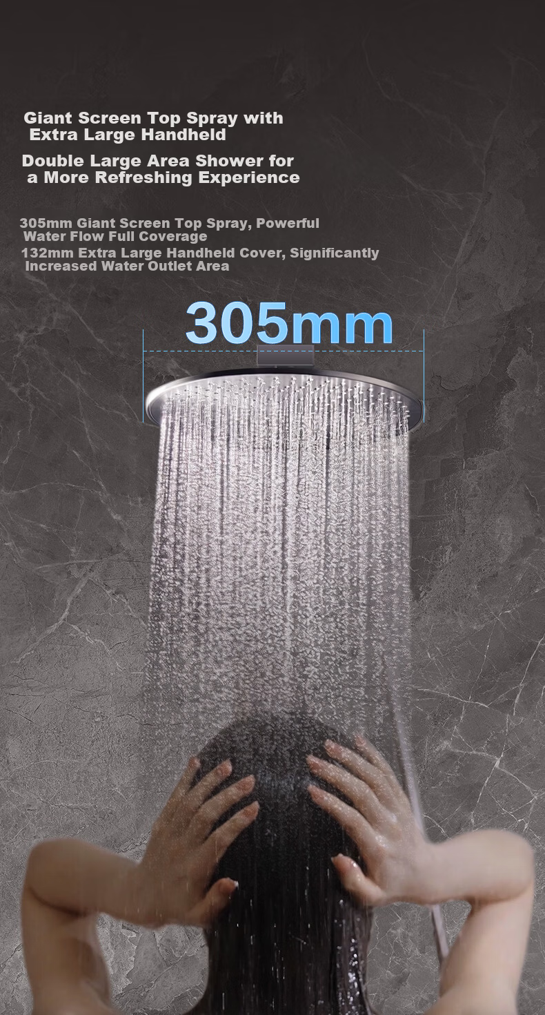 KOHLER Smart Shower Set Rain God 2.0 Thermostatic Shower SH30E Shower Head Home Edition Shadow Gray 7