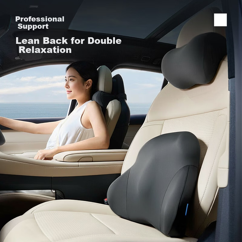 MLILY Fast Charging Zero Pressure Car Headrest Universal Four-Season Seat Cushion Neck Support Pillow for Long Sitting Comfort and Pressure Relief
