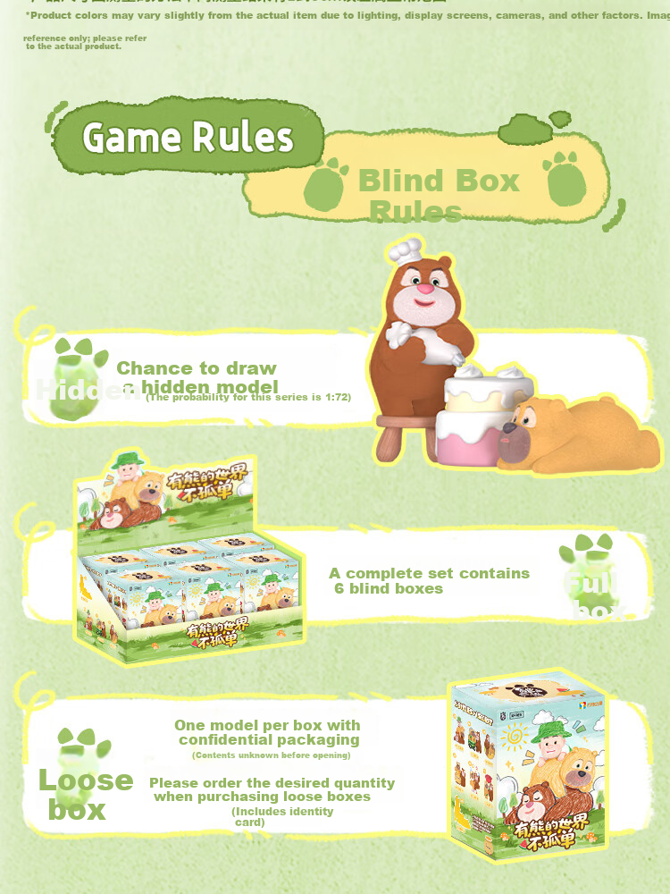 X11 SPACE Boonie Bears: The World with Bears Is Not Lonely Series Single Blind Box Gift Figurine Toy 4