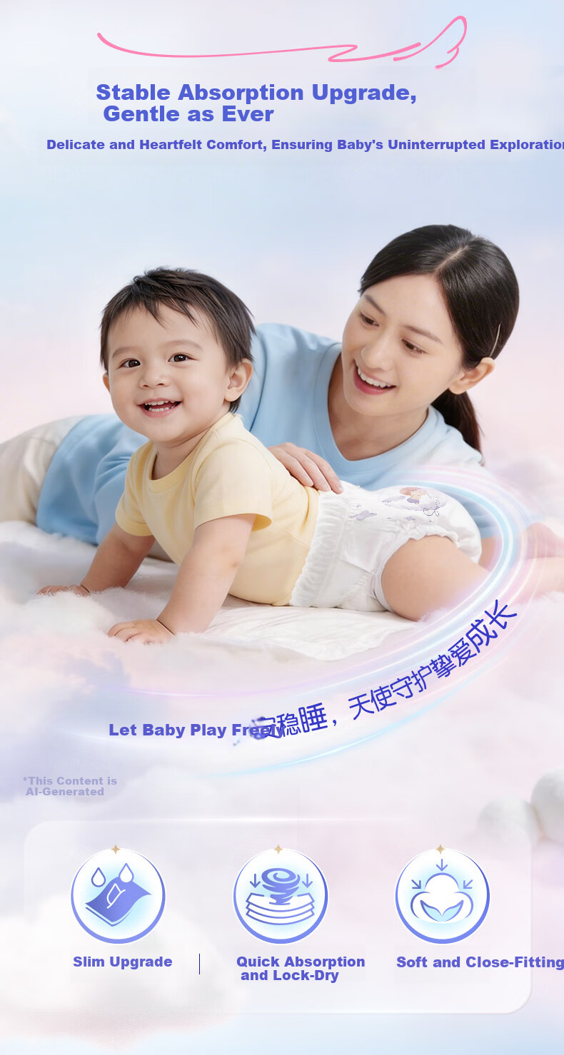 GOO.N Angel Series XXL22 Pull-Up Diapers (≥15KG) Baby Double Core Soft Absorbent 2