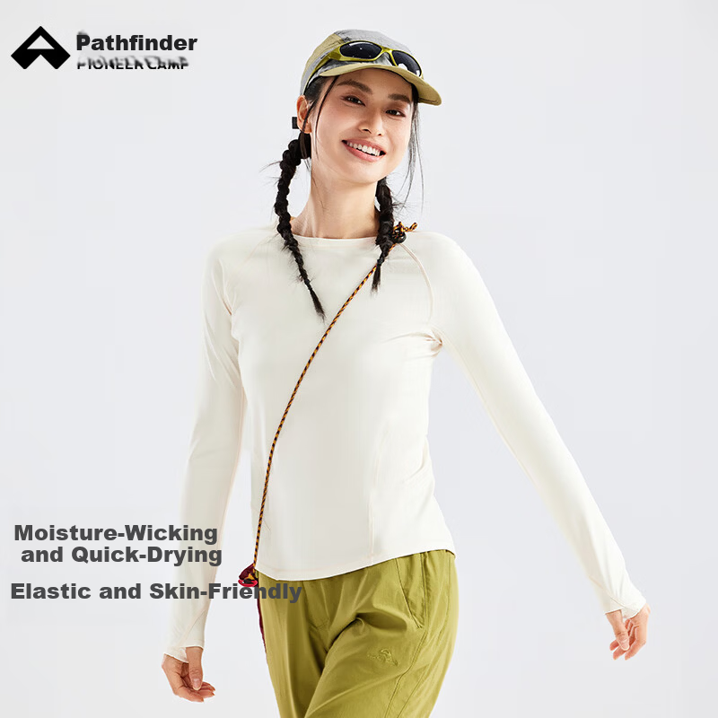 Toread Women's Quick-Dry Outdoor Breathable Lightweight Moisture-Wicking Long Sleeve T-Shirt for Spring and Summer Running Hiking Base Layer
