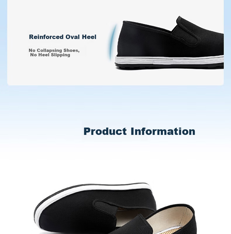 Lifeng Old Beijing Cloth Shoes Men's Genuine JD Self-operated Mugwort Odor-resistant Handmade Thousand-layer Middle-aged and Elderly Single Shoes Black 38 17