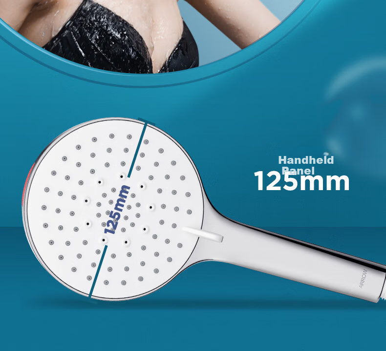 ARROW Bathroom Shower Head Pressure-Boosting Water-Saving Red Dot Award Back Spray Handheld AE58125CP 14