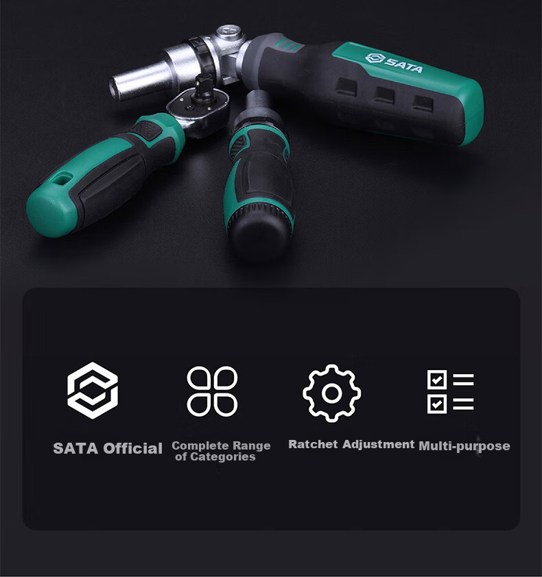 SATA Household Mini Ratchet Screwdriver & Small Socket Set 05492 1