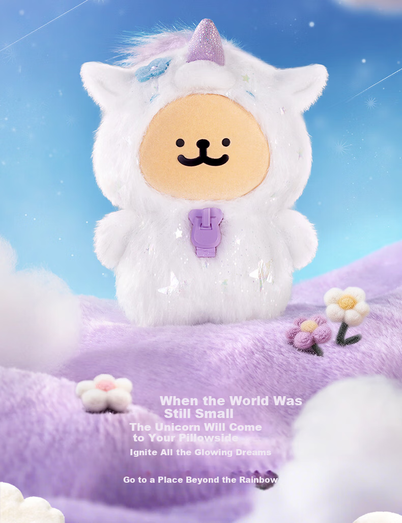 Funism Playful Line Small Dog Vinyl Plush Series Blind Box Pendant Doll Figurine Birthday Gift for Men and Women Single Piece 19