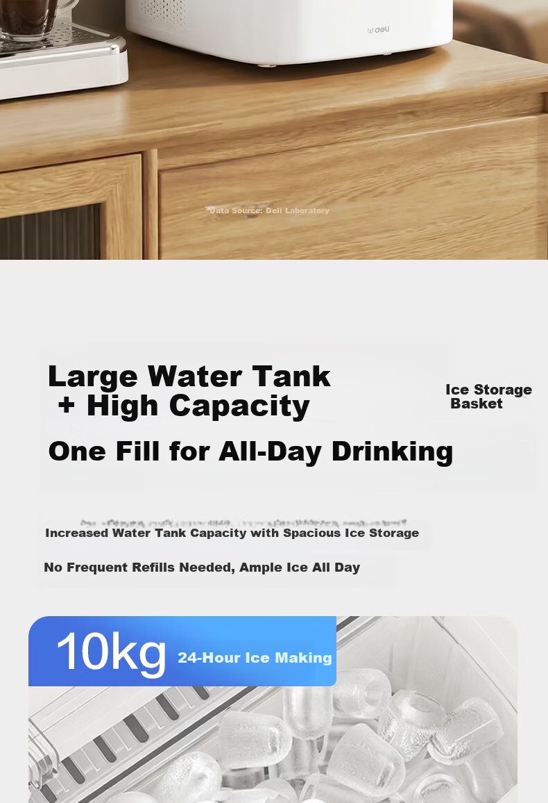 Deli LD670 Mini Portable Home Ice Maker Small Power Automatic Bullet Ice Machine for Dormitory New Arrival 8