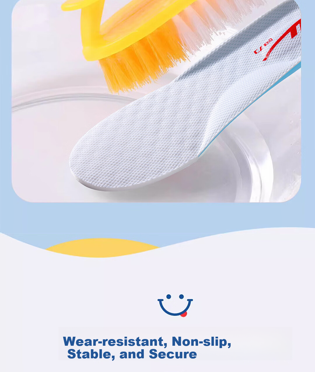 Warrior 2-Pack Kids' Insoles Cuttable Massage Shock Absorption Comfortable Sweat-Absorbing Breathable Size 31-35 Model 0003 11