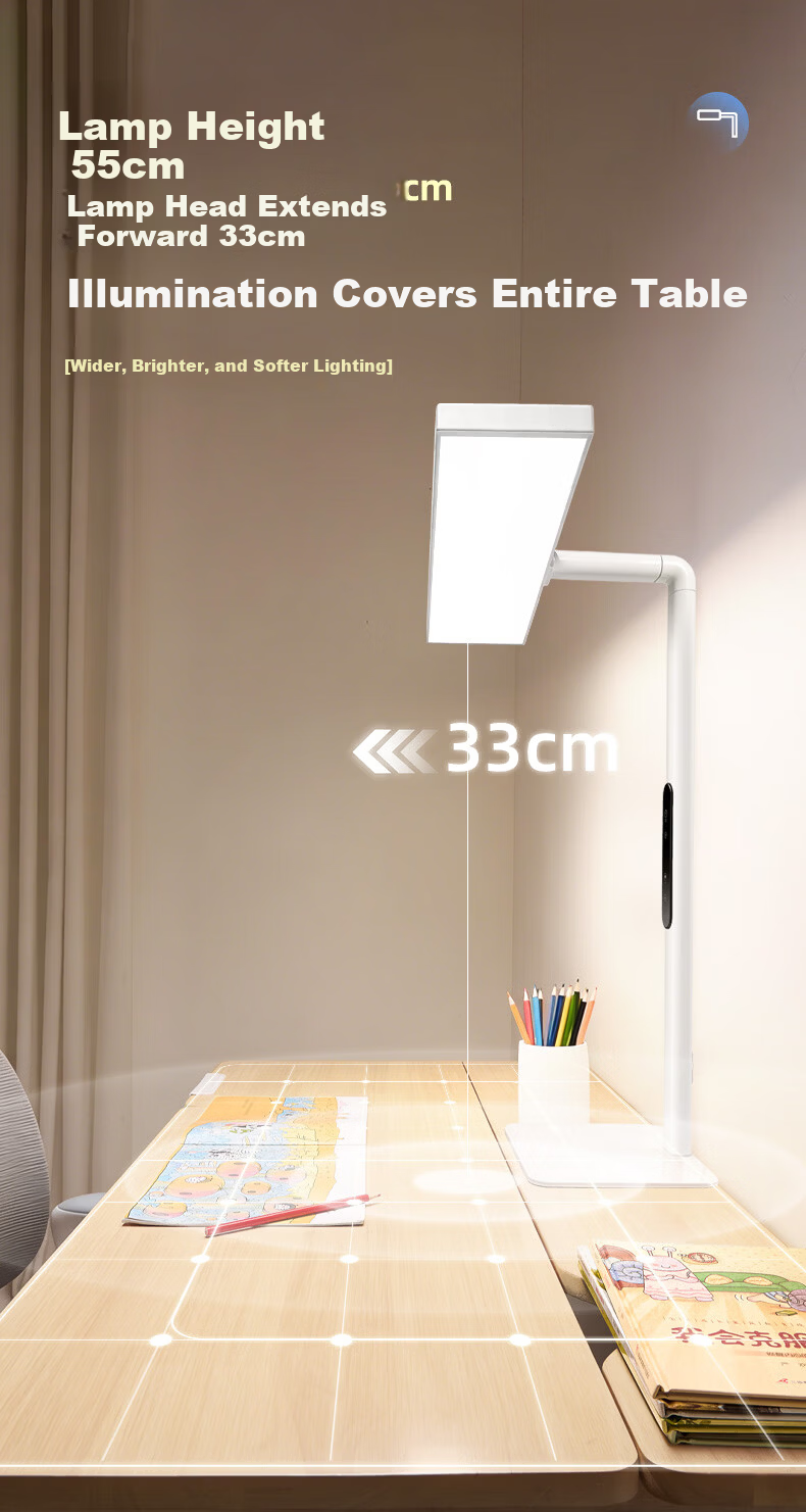 Coolfire Eye Protection Desk Lamp Student Study Lamp Large Desk Lamp Blue Light Blocking Children's Writing Study Table Lamp 8