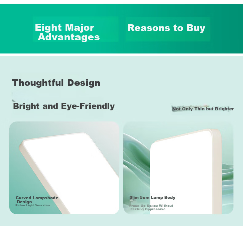 Micoe Full Spectrum Eye Protection Ceiling Light Living Room Dining Bedroom Minimalist Lighting Set Zhongshan Lighting 3